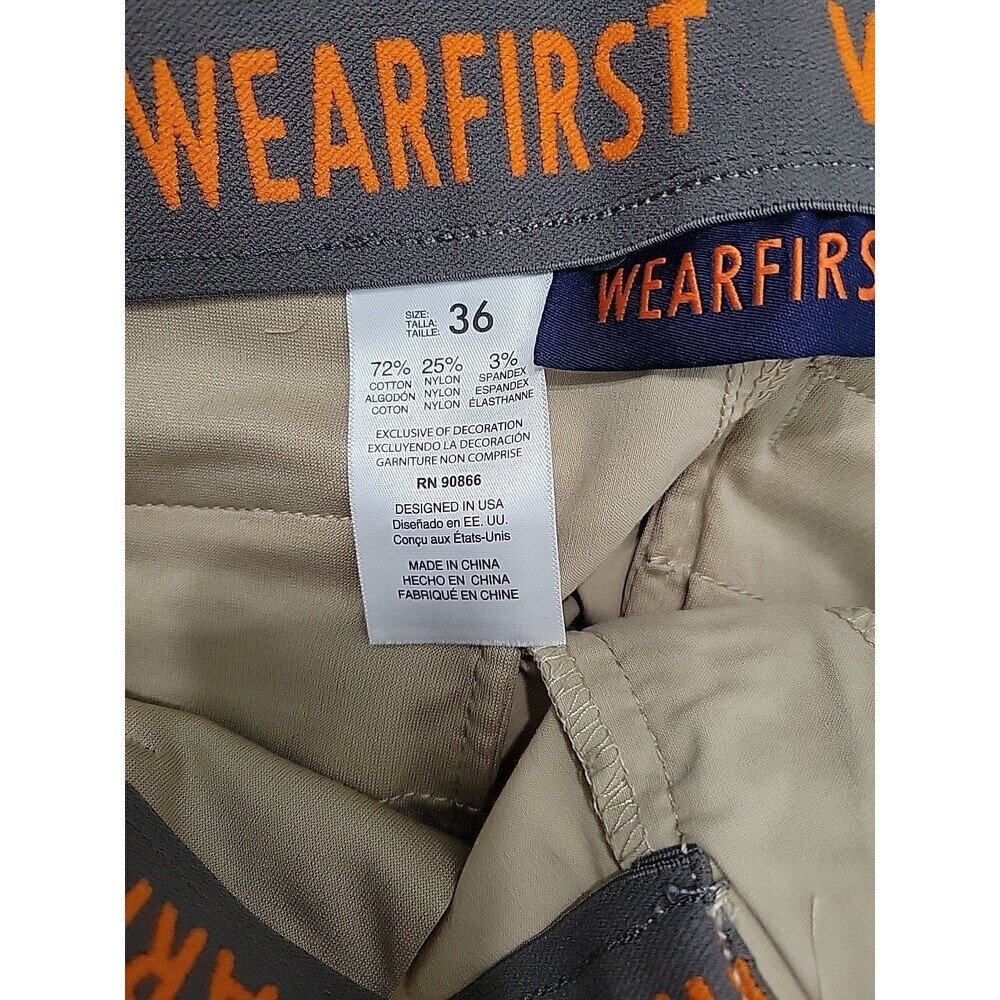 Wearfirst Cargo Shorts Mens 36 Tan Stretch Cotton Nylon Summer Outdoor Pockets - Picture 8 of 8